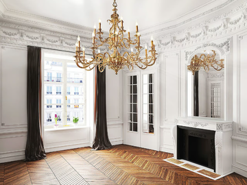 CAESAR 798/12+6 - French Gold chandelier by Possoni Illuminazione - view 3